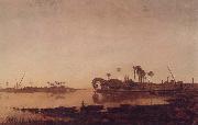 Prosper Marilhat The Banks of the Nile at Damanhur oil painting artist